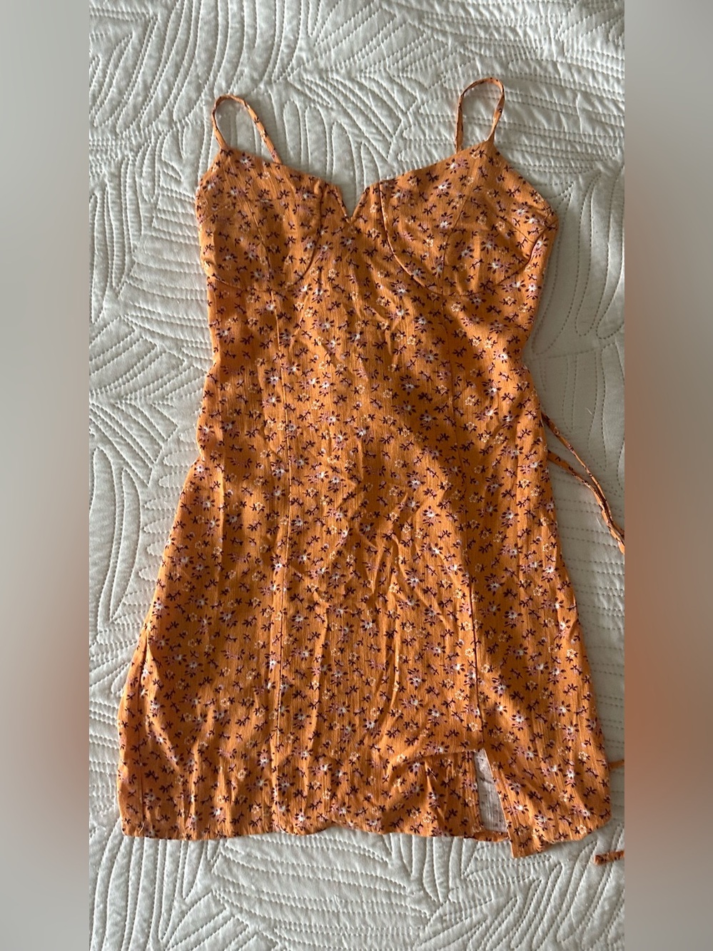 Aeropostale Mustard Floral Cami Dress